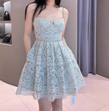 Pretty A Line Spaghetti Straps Gray Lace Short Formal Homecoming Dresses Middle School Short 21st Birthday Outfits Graduation Dress Mini Cocktail Dresses HZ1121