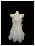 Pretty A line V Neck Ivory Chiffon Short Formal Homecoming Dresses Middle School Short 21st Birthday Outfits Graduation Dress Mini Cocktail Dresses HZ1121
