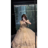 Cute Ball Gown Square Neck Summer 18th Birthday Dress Lolita Dress Birthday Outfits Lolita Outfit HZ1121