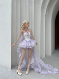 Pretty Ball Gown Sweetheart Lilac Short Summer 18th Birthday Dress Lolita Dress Birthday Outfits Lolita Dresses HZ1121