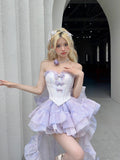Pretty Ball Gown Sweetheart Lilac Short Summer 18th Birthday Dress Lolita Dress Birthday Outfits Lolita Dresses HZ1121