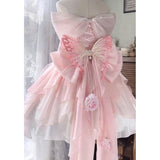Vintage Ball Gown Off The Shoulder Pink Mini Summer 16th Birthday Dress Lolita Dress Mini 18th Birthday Outfits Short Lolita Outfit HZ1121