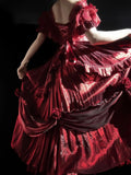 Vintage Ball Gown Off The Shoulder Burgundy Wine Red 21st Birthday Dress Lolita Dress Long Birthday Outfits HZ1121
