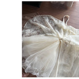 Pretty A line Square Neck White Lace Formal Homecoming Dresses Short 16th Birthday Outfits Graduation Dress Mini Cocktail Dresses HZ1121