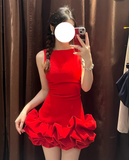 Sexy Sheath Scoop Neck Red Short Homecoming Dress Summer Hoco Dresses Mini Cocktail Dress HZ1121