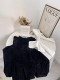 Pretty Ball Gown Sweetheart Black Velvet Formal Homecoming Dresses 21st Birthday Outfits Graduation Dress Short Mini Cocktail Dresses HZ1121