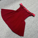 Modest A line Off The Shoulder Red Short Formal Homecoming Dress Short 20th Birthday Outfits Graduation Dress Cocktail Dresses HZ1121