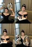Modest A line Off The Shoulder Red Short Formal Homecoming Dress Short 20th Birthday Outfits Graduation Dress Cocktail Dresses HZ1121
