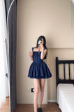 Cute A line Square Neck Red Lace Homecoming Dress Summer Hoco Dresses Short Night Cocktail Dress HZ1121