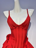 Cute A Line Spaghetti Straps Red Satin Formal Homecoming Dresses 16th Birthday Outfits Graduation Dress Short Mini Hoco Dresses HZ1121