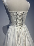 Cute A line Square Neck White Lace Homecoming Dress Summer Hoco Dresses Short Night Cocktail Dress HZ1121