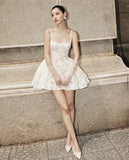 Cute Ball Gown Square Sage Green Lace Short Mini Formal 8th Grade Homecoming Dresses Middle School Cocktail Dress Hoco Outfits HZ1121