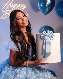 Modest Ball Gown Off The Shoulder Light Sky Blue Lace Formal Homecoming Dresses 8th Grad Dance Graduation Dress Short Hoco Dresses HZ1121