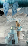 Modest A Line Strapless Light Sky Blue Satin Formal Homecoming Dresses 8th Grad Dance Graduation Dress Short Hoco Dresses HZ1121