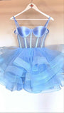 Princess Ball Gown Spaghetti Straps Tulle Formal Homecoming Dresses 8th Grad Dance Graduation Dress Short Hoco Dresses HZ1121
