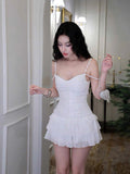 Cute Sheath Spaghetti Straps White Chiffon Short Formal 8th Grade Homecoming Dresses Middle School Cocktail Dress Hoco Outfits HZ1121