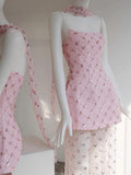 Unique A line Strapless Pink Lace Formal Homecoming Dresses 8th Grad Dance Graduation Dress Short Hoco Dresses HZ1121