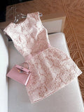 Elegant A line Scoop Lace Short White Mini Formal 8th Grade Homecoming Dresses Middle School Cocktail Dress Hoco Outfits HZ1121
