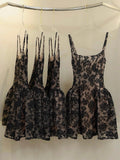 Cute Ball Gown Square Little Black Dress Lace Short Mini Formal 8th Grade Homecoming Dresses Middle School Cocktail Dress Hoco Outfits HZ1121