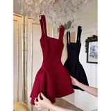 Unique A line Square Neck Red Short Homecoming Dress Summer Dance Inspo Hoco Dresses Mini Cocktail Dress HZ1121