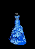 Elegant Mermaid Strapless Royal Blue Long Taffeta Prom Dresses Party Dress 18th Birthday Outfits Graduation Dresses HZ1121