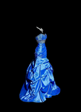 Elegant Mermaid Strapless Royal Blue Long Taffeta Prom Dresses Party Dress 18th Birthday Outfits Graduation Dresses HZ1121