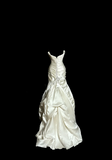 Retro Bridal Dress Mermaid Sweetheart Ivory Satin Long Wedding Dress Retro Wedding Dresses Modest Wedding Gowns HZ1121