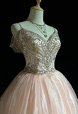 Cute Ball Gown Spaghetti Straps Light Pink Mini Short Formal Homecoming Dresses Party Short Prom Dress Hoco Dresses HZ1121