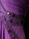 Retro A Line Halter Grape Chiffon Sleeveless With Beads Long Flowers Prom Dresses Party Dress 21st Birthday Outfits Graduation Dresses HZ1121