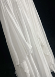 Retro A Line V Neck White Chiffon With Silver Gold Beads Long Flowers Prom Dresses Party Dress 21st Birthday Outfits Prom Gowns HZ1121