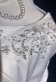 Vintage Bridal Dress Ball Gown Spaghetti Straps Taffeta White Long Wedding Dress Retro Wedding Dresses Modest Wedding Gowns HZ1121