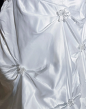 Vintage Bridal Dress Ball Gown Spaghetti Straps Taffeta White Long Wedding Dress Retro Wedding Dresses Modest Wedding Gowns HZ1121