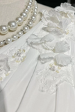 Vintage Bridal Dress Mermaid One Shoulder Chiffon White Long Wedding Dress Retro Wedding Dresses Modest Wedding Gowns HZ1121