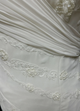 Vintage Bridal Dress Mermaid Spaghetti Straps Chiffon Beads White Long Wedding Dress Retro Wedding Dresses Modest Wedding Gowns HZ1121