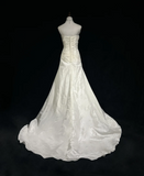 Vintage Bridal Dress Ball Gown Strapless Satin Ivory Long Wedding Dress Retro Wedding Dresses Modest Wedding Gowns HZ1121