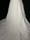 Vintage Bridal Dress Ball Gown Spaghetti Straps Lace Ivory Long Wedding Dress Retro Wedding Dresses Modest Wedding Gowns HZ1121