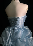 Cute Ball Gown Sweetheart Light Sky Blue Mini Short Formal Homecoming Dresses Party Short Prom Dress Hoco Dresses HZ1121