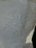Vintage Bridal Dress A line Scoop Neck Chiffon Beads White Short Second Wedding Dress Retro Wedding Dresses Modest Wedding Gowns HZ1121