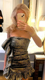 Unique Sheath Strapless Satin Formal Tight Homecoming Dresses 8th Grad Dance Graduation Dress Short Hoco Dresses HZ1121