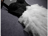 Fashion Black/Gray Long Ball Gown Tiered Tulle Evening Gown Modest Formal Dress Cute 18th Birthday Outfit HZ1121