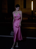 Elegant Yellow Spaghetti Strap Sheath 18th Birthday Outfit Satin Backless Formal Dress Modest Party Dress HZ1121