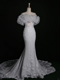 Elegant Wedding Dress Mermaid Sweetheart White Lace Summer Long Wedding Dresses Bride Dress Bridal Gowns HZ1121