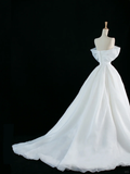 Pretty Wedding Dress Ball Gown Off The Shoulder Short Sleeves White Long Wedding Dresses Bridal Gowns Brides Gown HZ1121