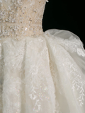 Elegant Wedding Dress Ball Gown Sweetheart Sleeveless White Lace Summer Long Wedding Dresses Bride Dress Bridal Gowns HZ1121