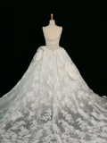 Elegant Wedding Dress Ball Gown Sweetheart Sleeveless White Lace Summer Long Wedding Dresses Bride Dress Bridal Gowns HZ1121