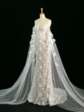 Pretty Wedding Dress Mermaid Off The Shoulder White Long Sleeves Lace Long Vintage Wedding Dresses Bridal Gowns Brides Gown HZ1121