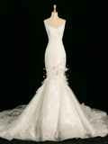 Pretty Wedding Dress Mermaid Sweetheart White Lace Long Vintage Wedding Dresses Bridal Gowns Brides Gown HZ1121