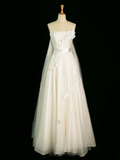 Pretty Wedding Dress A line Strapless White Tulle Long Vintage Wedding Dresses Bridal Gowns Brides Gown HZ1121
