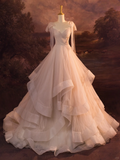 Elegant Wedding Dress Ball Gown Straps Tulle Long Wedding Dresses Bride Dress Bridal Gowns HZ1121