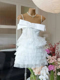 Trendy A Line Spaghetti Straps Lace Mini Short Formal 8th Grade Homecoming Dresses Summer Middle School Hoco Dress Homecoming Outfits HZ1121